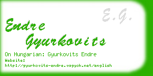 endre gyurkovits business card